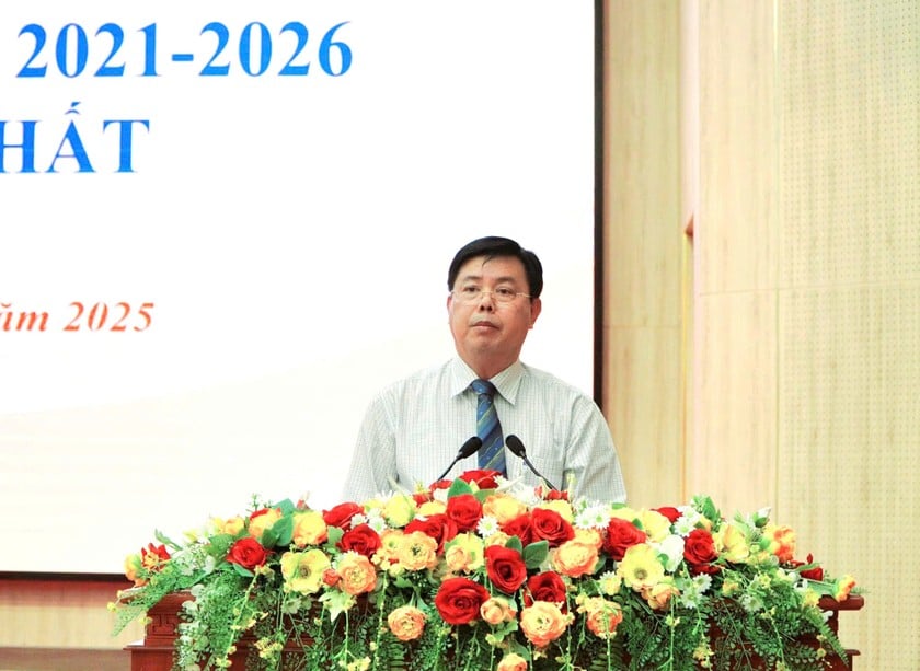 Ông Nguyễn Tiến Hải - Bí thư Tỉnh ủy An Giang phát biểu chỉ đạo