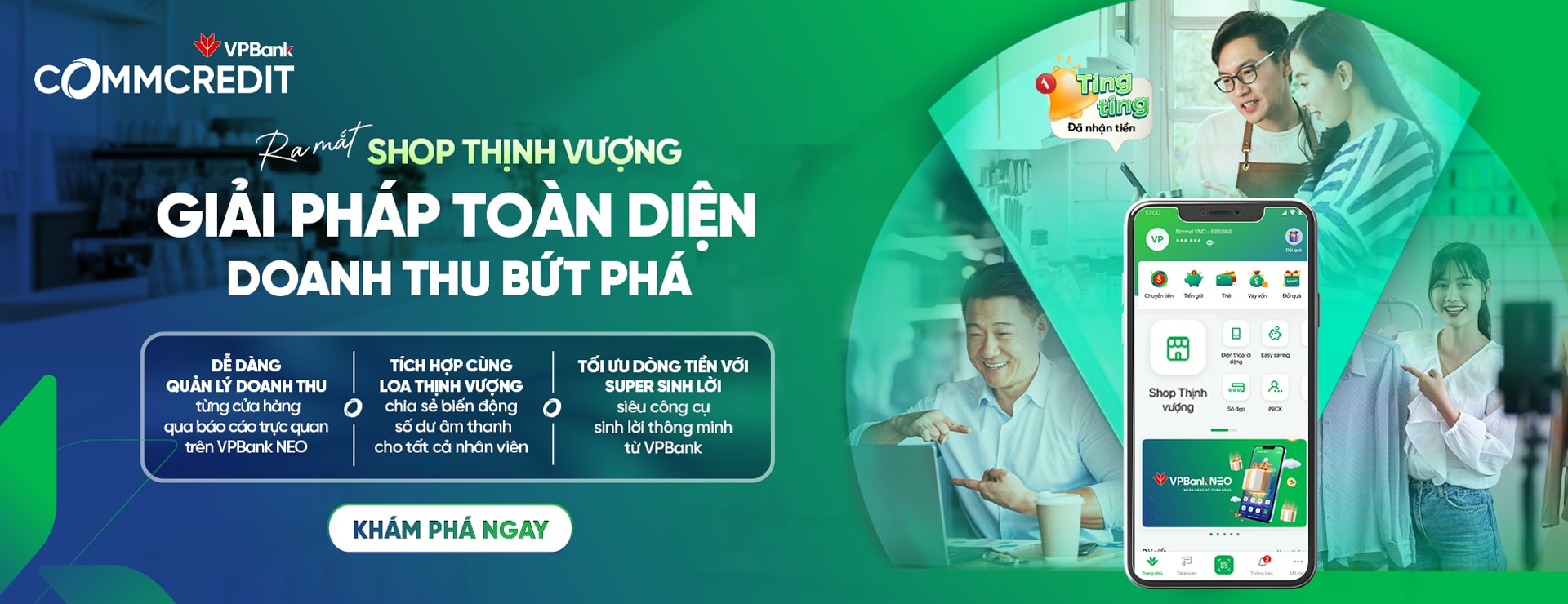 Shop Thinh Vuong kümmert sich um das schwierige Cashflow-Management von Geschäftshaushalten.