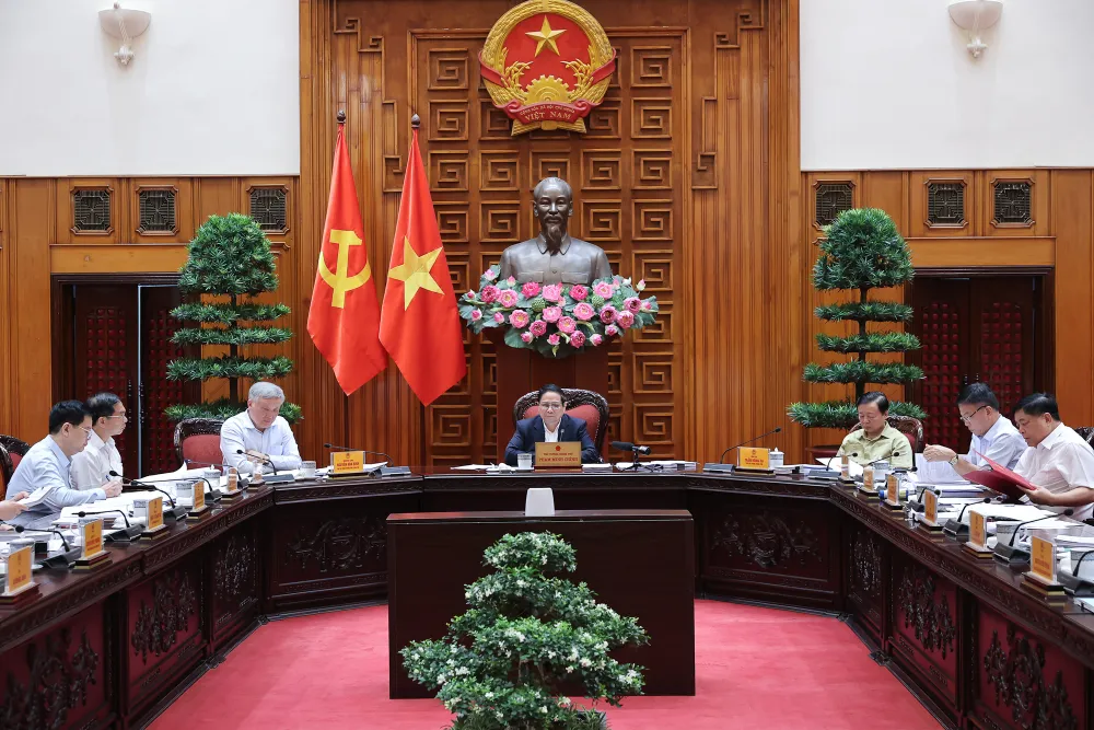 Bí thư Đảng ủy Chính phủ, Thủ tướng Chính phủ, chủ trì cuộc họp của Ban Thường vụ Đảng ủy Chính phủ về một số nội dung quan trọng, trong đó có đề án liên quan phát triển văn hóa để chuẩn bị trình cấp có thẩm quyền