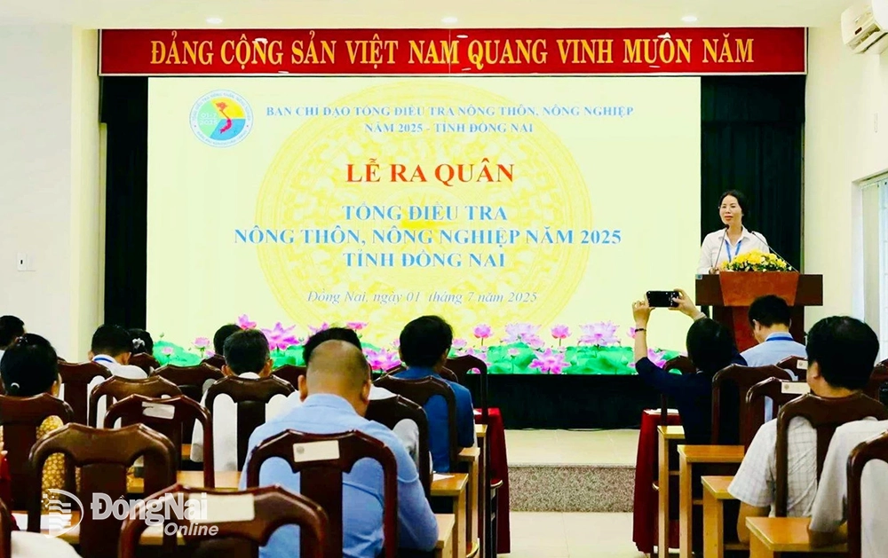 Lễ ra quân Tổng điều tra Nông thôn nông nghiệp tỉnh Đồng Nai năm 2025. Ảnh: B.Nguyên