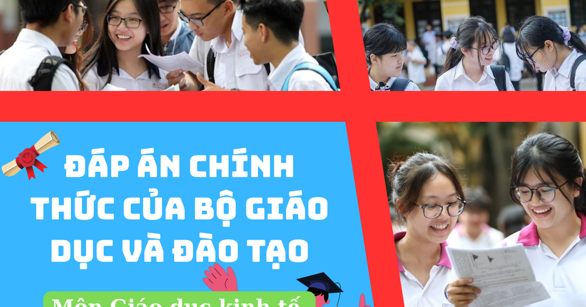 Đáp án chính thức môn Giáo dục kinh tế và pháp luật tốt nghiệp THPT 2025 của Bộ Giáo dục và Đào tạo