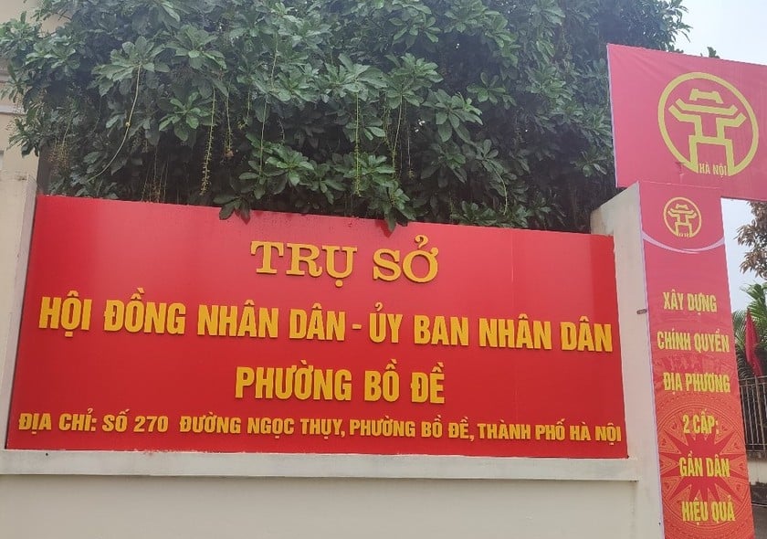 Trụ sở HĐND - UBND phường Bồ Đề.