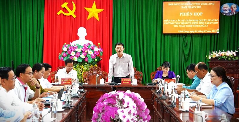 Họp thẩm tra các dự thảo nghị quyết, đề án trình tại kỳ họp thứ nhất HĐND tỉnh khoá X.