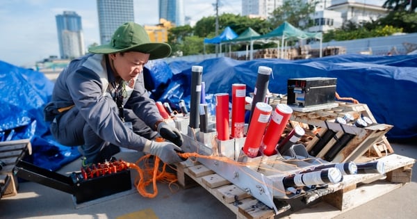 Đội pháo hoa Bộ Quốc phòng dùng 7.000 quả pháo trong đêm chung kết DIFF 2025