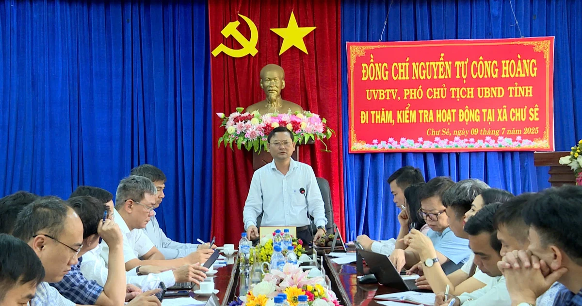 Vice Chairman of Gia Lai Provincial People's Committee Nguyen Tu Cong Hoang visited and worked in 4 communes in the west of the province.