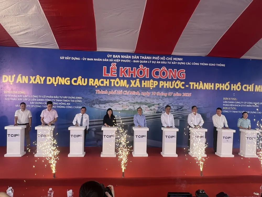 Gần 500 tỷ đồng xây dựng cầu Rạch Tôm tại xã Hiệp Phước, TPHCM