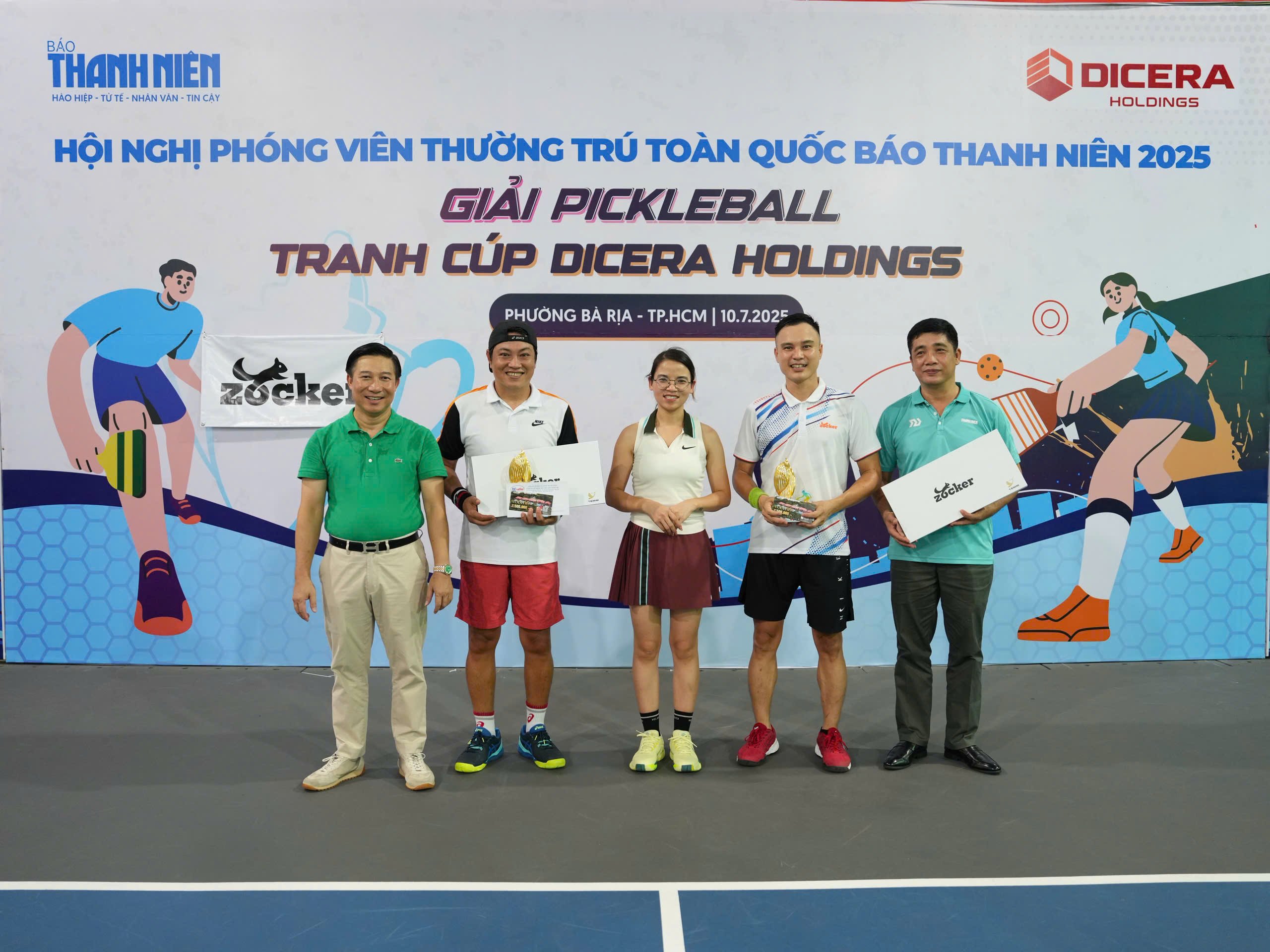 Tranh tài sôi nổi tại giải pickleball tranh cúp DICERA- Ảnh 2.