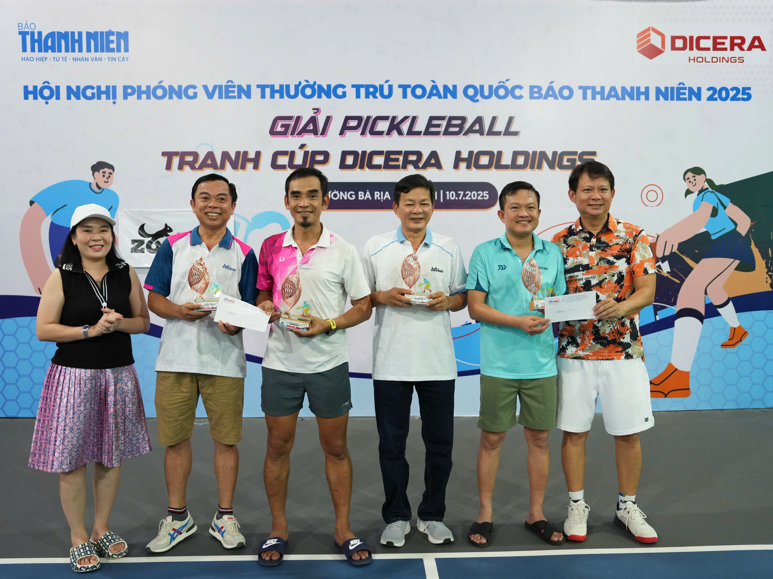 Tranh tài sôi nổi tại giải pickleball tranh cúp DICERA- Ảnh 4.