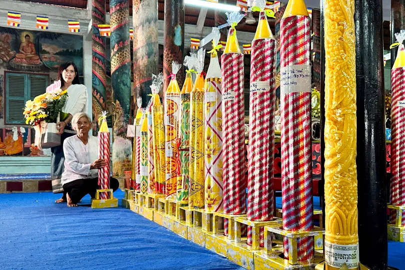 ទីផ្សារទៀនមានសភាពអ៊ូអរក្នុងរដូវក្ដៅ។