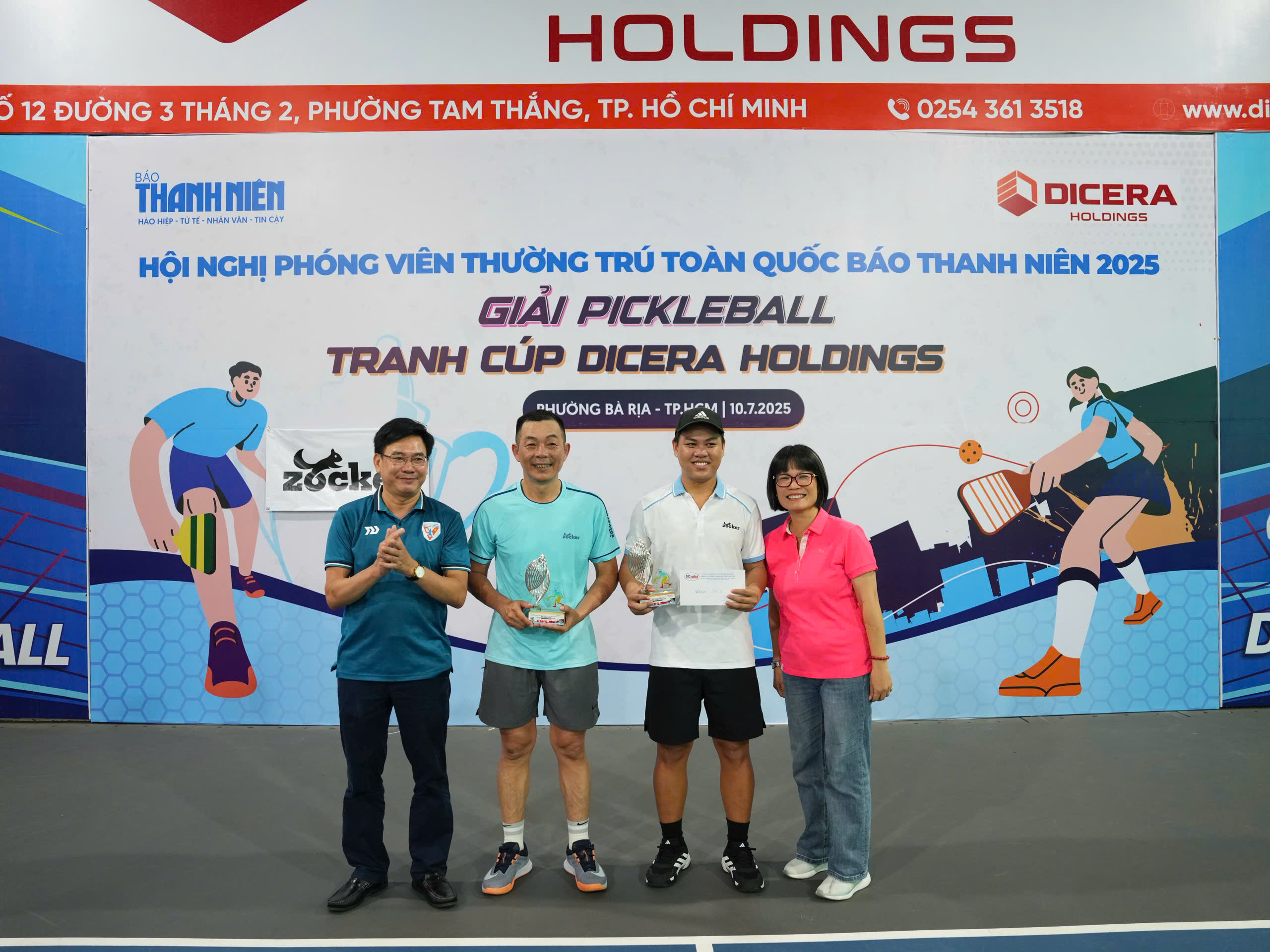 Tranh tài sôi nổi tại giải pickleball tranh cúp DICERA- Ảnh 3.