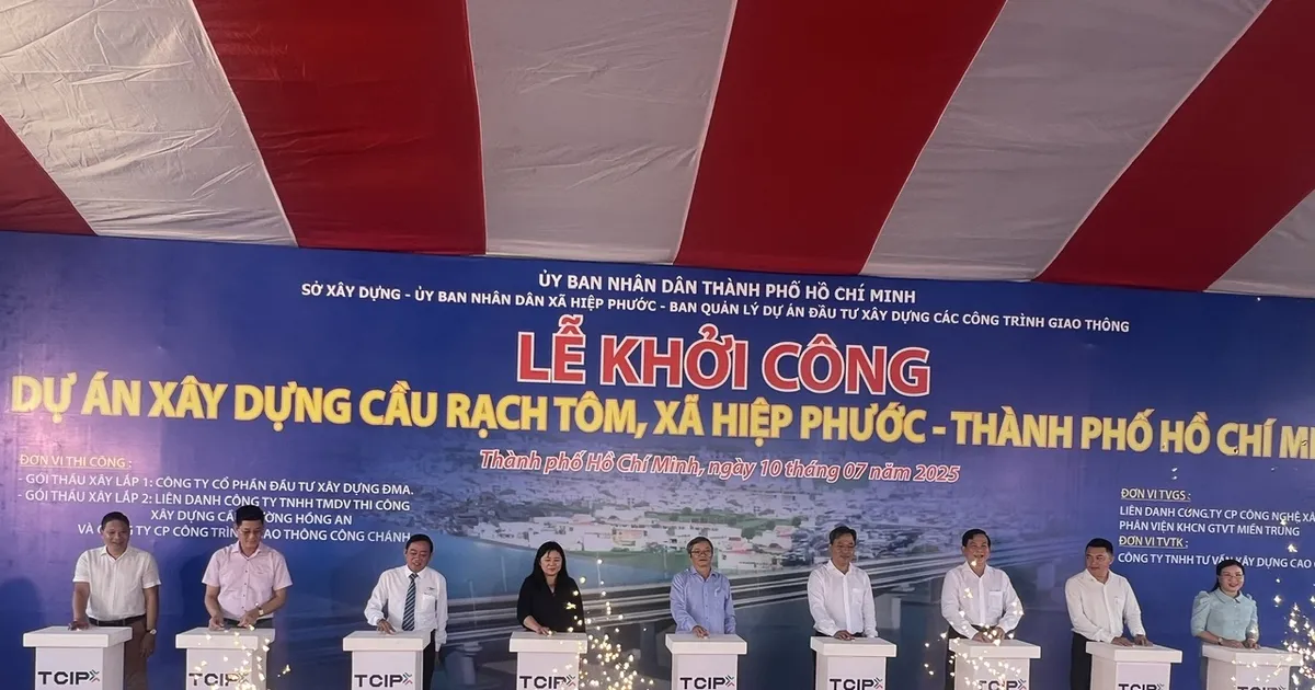 Gần 500 tỷ đồng xây dựng cầu Rạch Tôm tại xã Hiệp Phước, TPHCM