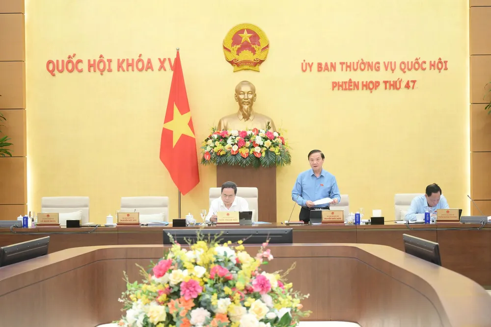Phó Chủ tịch Quốc hội Nguyễn Khắc Định kết luận nội dung thảo luận 
