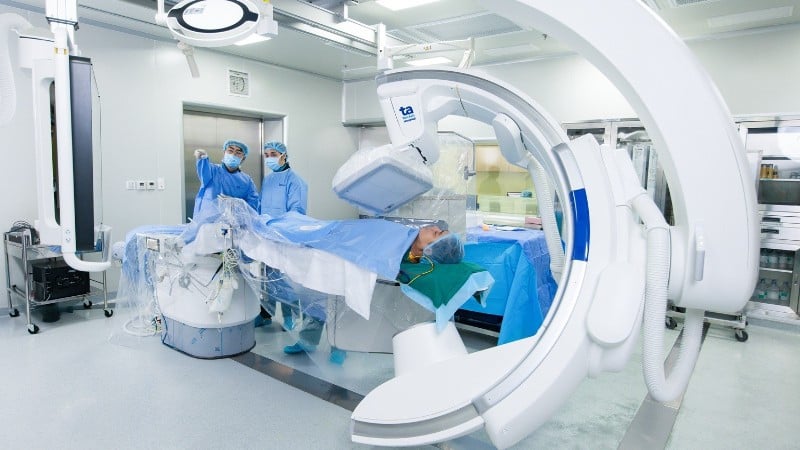 Philips Azurion Robotic Ceiling FlexArm Digital Subtraction Angiography (DSA) System.