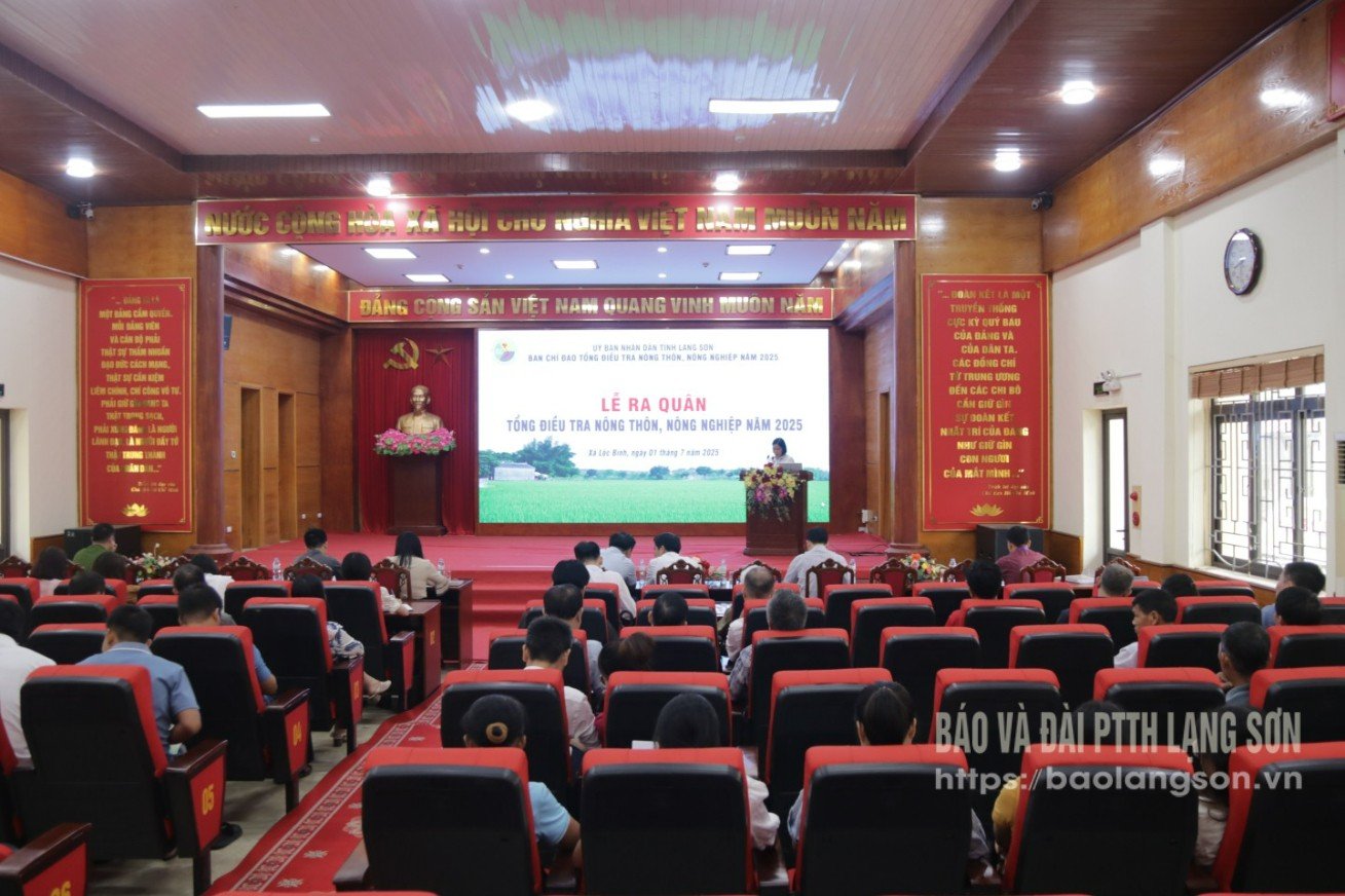 Ban Chỉ đạo Tổng điều tra nông thôn, nông nghiệp năm 2025 tỉnh tổ chức ra quân tổng điều tra tại xã Lộc Bình
