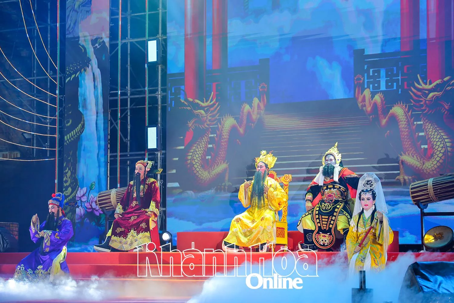 Một cảnh trong vở tuồng “Huyền thoại Mẹ xứ sở”.