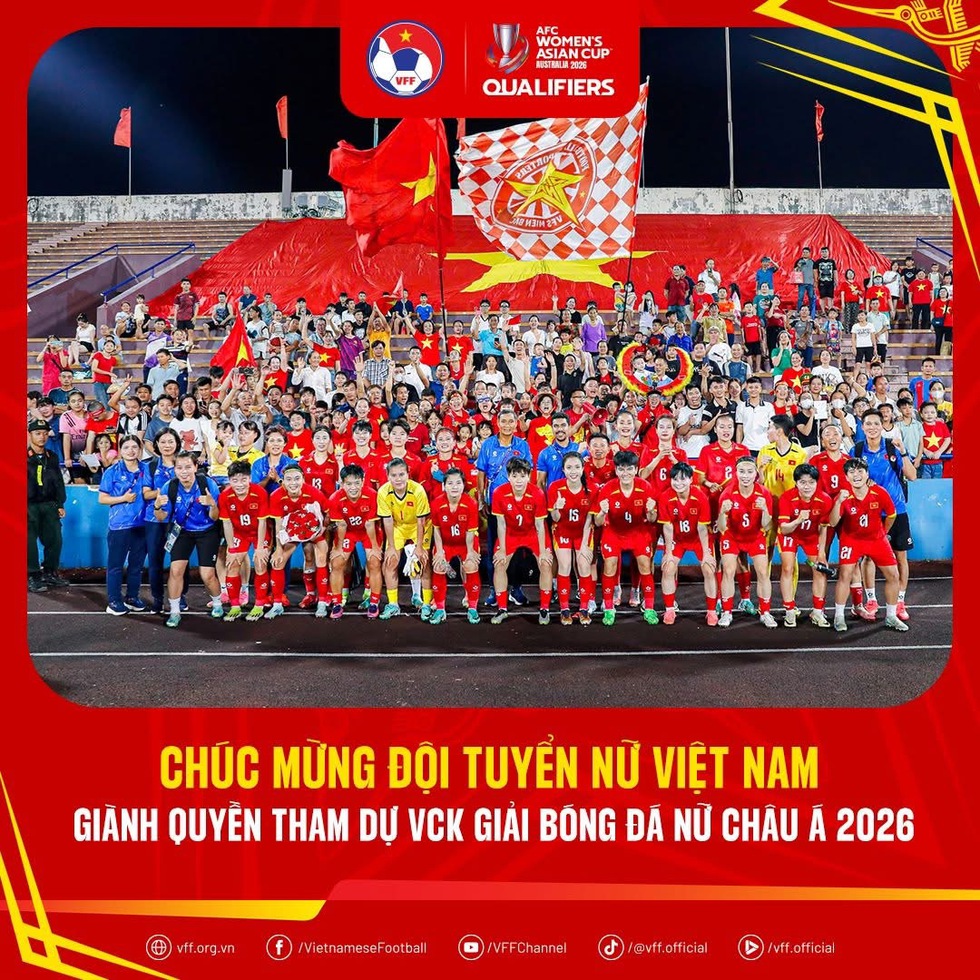 AFC tặng ‘quà đặc biệt’ chúc mừng đội tuyển nữ Việt Nam, ca ngợi VFF và sân Việt Trì- Ảnh 1.