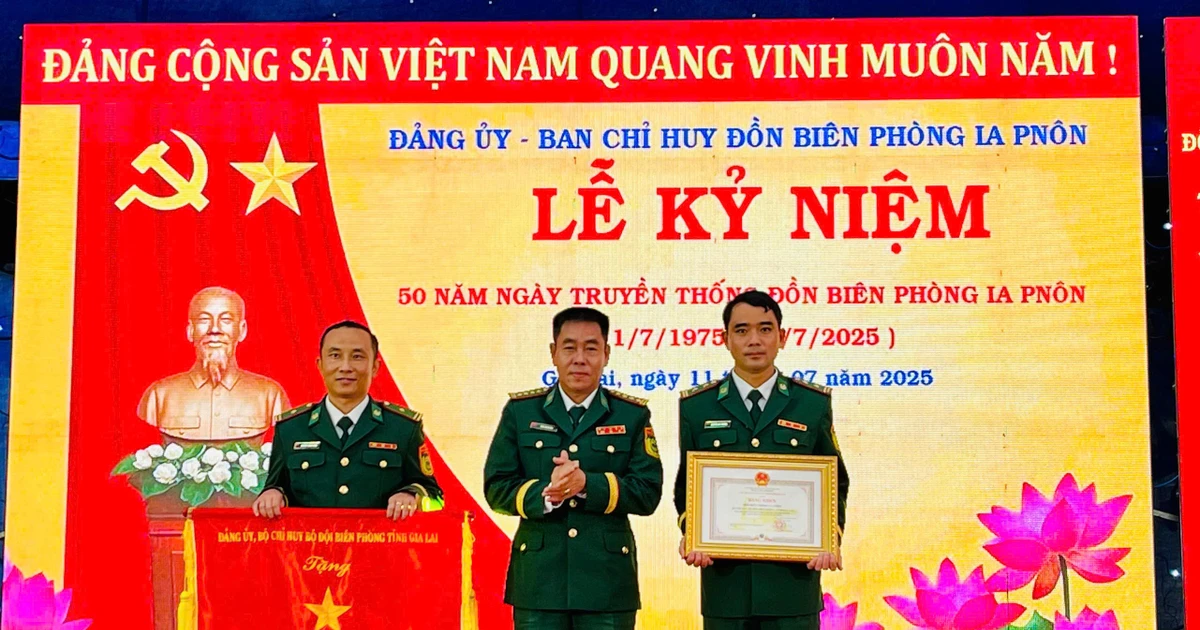 Gia Lai៖ ស្ថានីយ៍ឆ្មាំព្រំដែន Ia Pnôn ប្រារព្ធខួបលើកទី 50 នៃការបង្កើតរបស់ខ្លួន។
