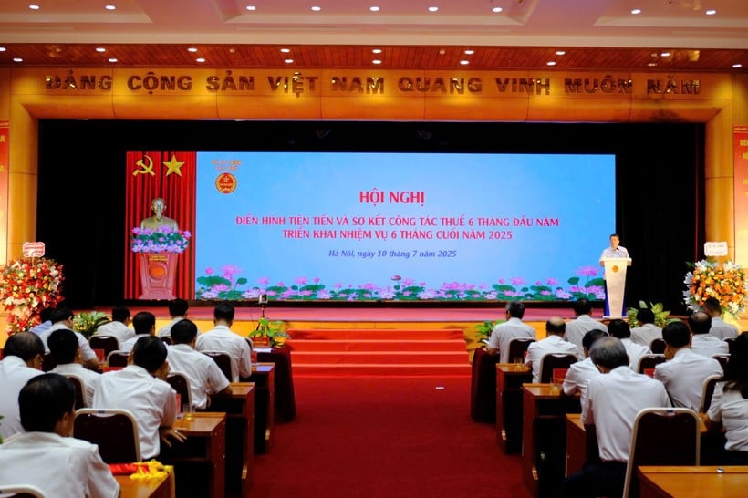 Hội nghị sơ công tác thuế 6 tháng đầu năm, triển khai nhiệm vụ 6 tháng cuối năm, ngày 10/7. (Ảnh: Vietnam+)
