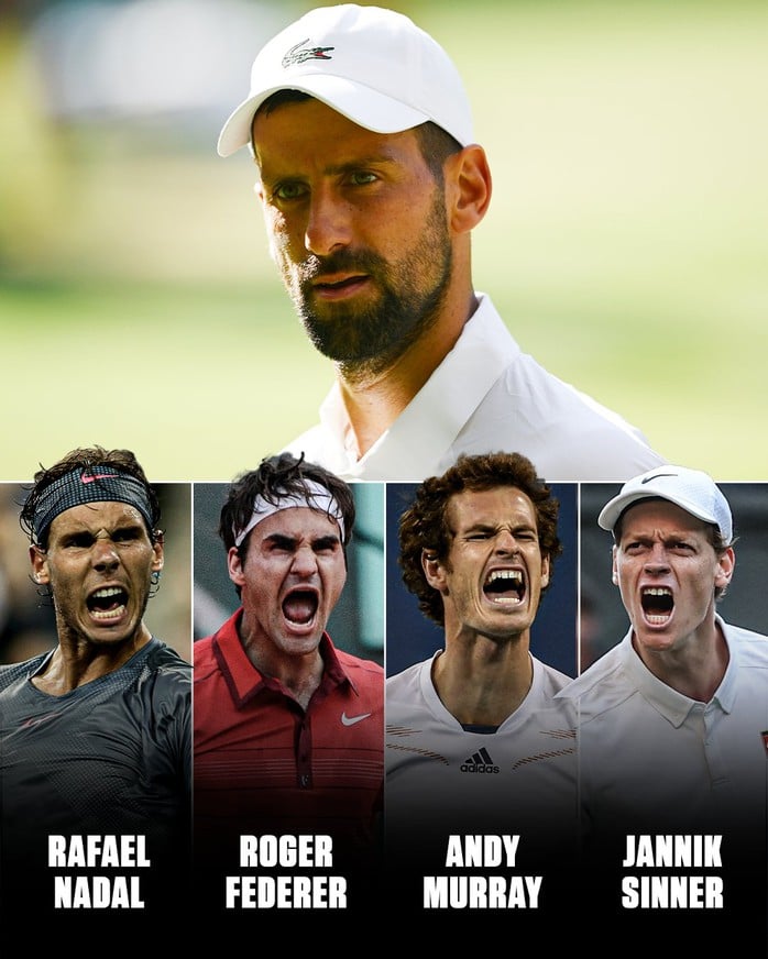 Sinner hạ Djokovic, lần đầu vào chung kết Wimbledon, tiếp bước Nadal và Federer - Ảnh 2.