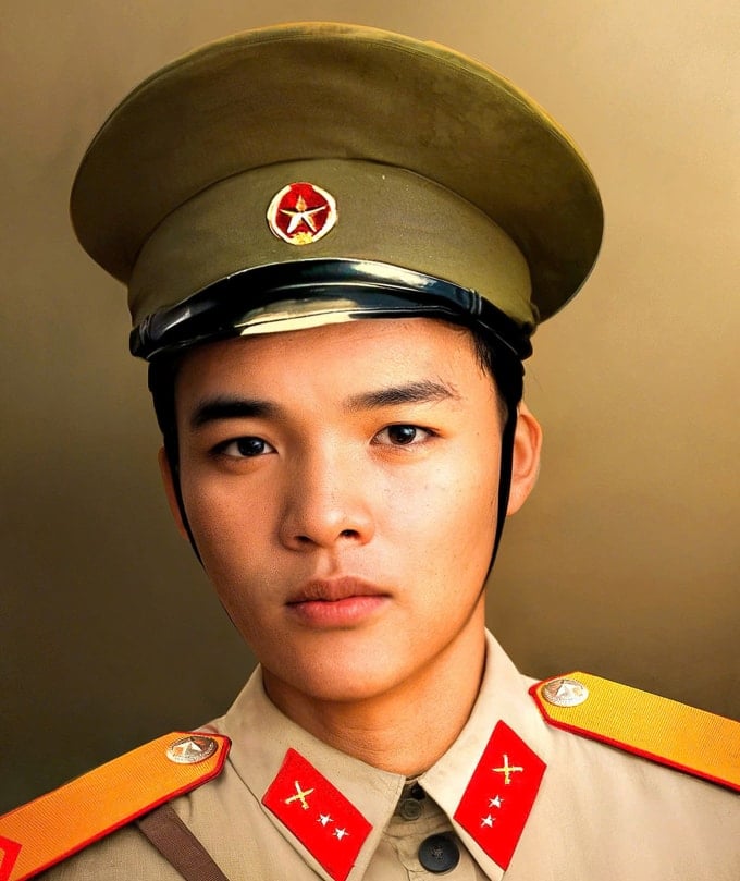 Chân dung liệt sĩ Trần Văn Phú được phục dựng lại. Ảnh: Gia đình cung cấp
