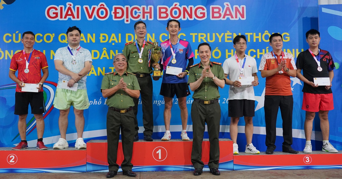 Giải bóng bàn cúp Cơ quan đại diện Cục Truyền thông CAND tại TP.HCM đã tìm ra nhà vô địch