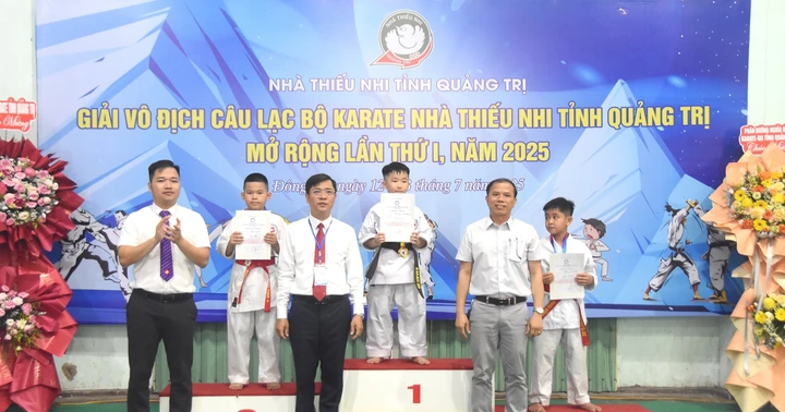 Giải vô địch CLB Karate Nhà Thiếu nhi tỉnh Quảng Trị mở rộng lần thứ I - năm 2025: Trao 46 bộ huy chương cho các VĐV đoạt giải