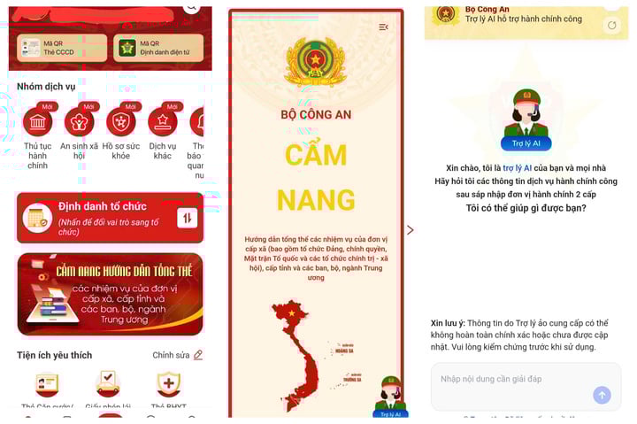 សៀវភៅណែនាំដ៏ទូលំទូលាយអំពីភារកិច្ចរបស់អង្គភាពថ្នាក់ឃុំ និងថ្នាក់ខេត្ត និងក្រសួង និងសាខាកណ្តាលនៅលើ VNeID ជាមួយនឹងជំនួយការនិម្មិត AI រួមបញ្ចូលគ្នា។ (រូបថត៖ Minh Hoan)