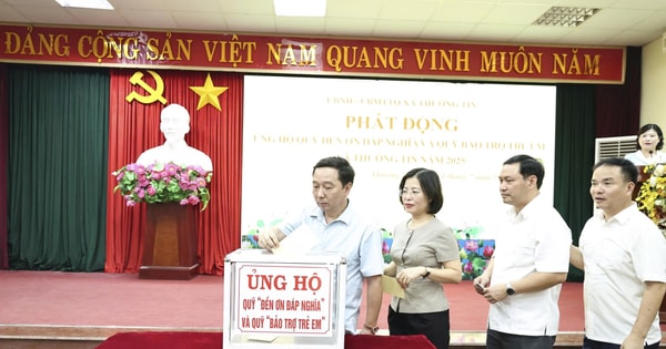 Xã Thường Tín vận động ủng hộ Quỹ “Đền ơn đáp nghĩa” và Quỹ “Bảo trợ trẻ em” năm 2025