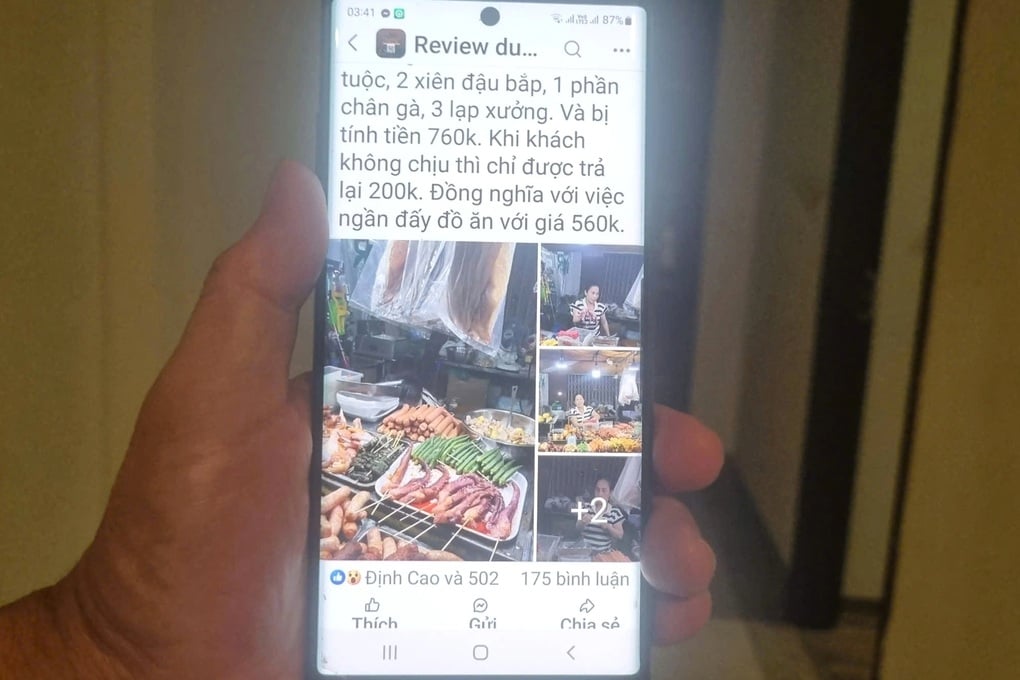 Quán vỉa hè bị tố “chặt chém” các món ăn đơn giản với giá 760.000 đồng - 1