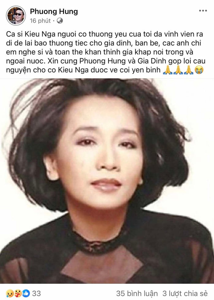 Ca sĩ Kiều Nga – em gái danh ca Elvis Phương qua đời, thọ 65 tuổi   - Ảnh 2.