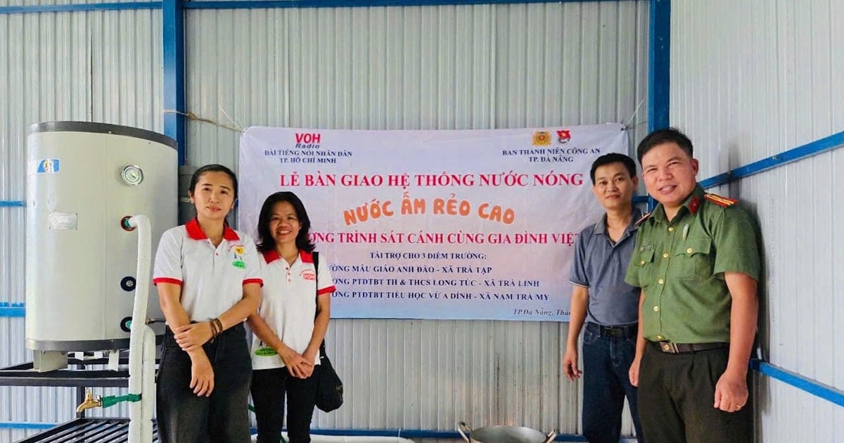 Hỗ trợ hệ thống nước nóng cho điểm trường vùng cao Trà Tập