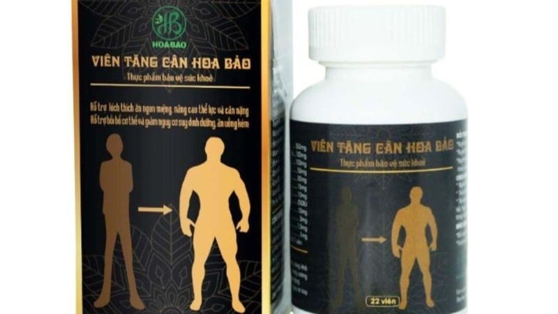 Thực phẩm bảo vệ sức khoẻ Viên tăng cân Hoa Bảo vừa bị Cục An toàn thực phẩm thu hồi hiệu lực Giấy tiếp nhận đăng ký bản công bố sản phẩm. (Ảnh chụp mành hình)