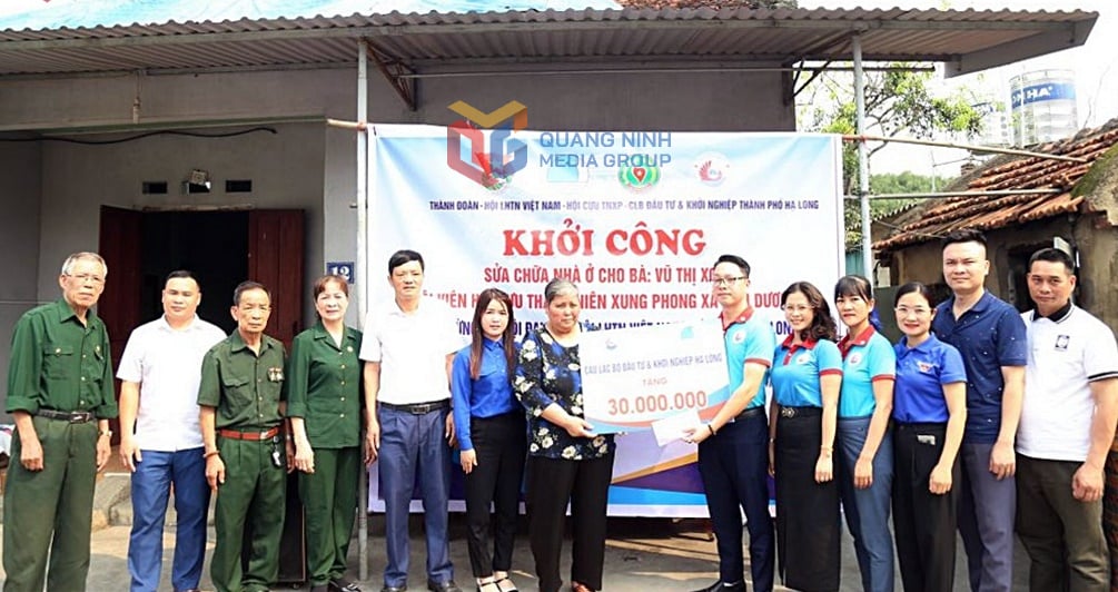Hội Cựu TNXP Quảng Ninh phối hợp Đoàn thanh niên và nhà hảo tâm khởi công sửa chữa nhà ở cho cựu TNXP Vũ Thị Xoa (phường Hoành Bồ) năm 2024.