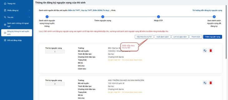 Cách thức đăng ký nguyện vọng xét tuyển trên hệ thống của bộ- Ảnh 7.