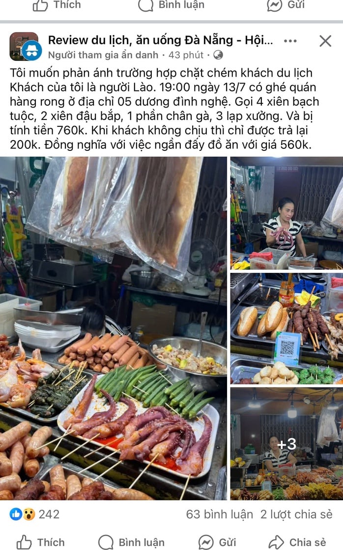Du khách Lào tố chặt chém khi mua đồ ăn vặt ở Đà Nẵng với giá cao - Ảnh 1.