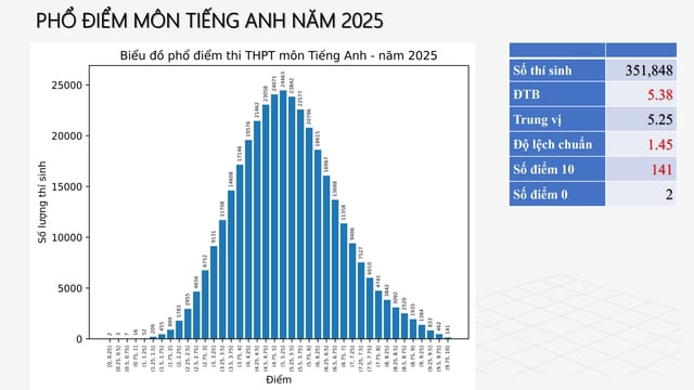 Chuyên gia nói bất ngờ với những chỉ số đẹp của phổ điểm môn tiếng Anh  - Ảnh 1.