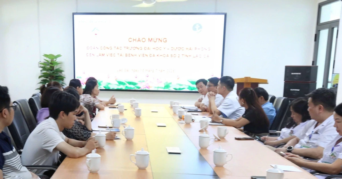 សាកលវិទ្យាល័យវេជ្ជសាស្ត្រ និងឱសថសាស្ត្រ Hai Phong និងមន្ទីរពេទ្យទូទៅ Lao Cai លេខ 2 សហការក្នុងការបណ្តុះបណ្តាល