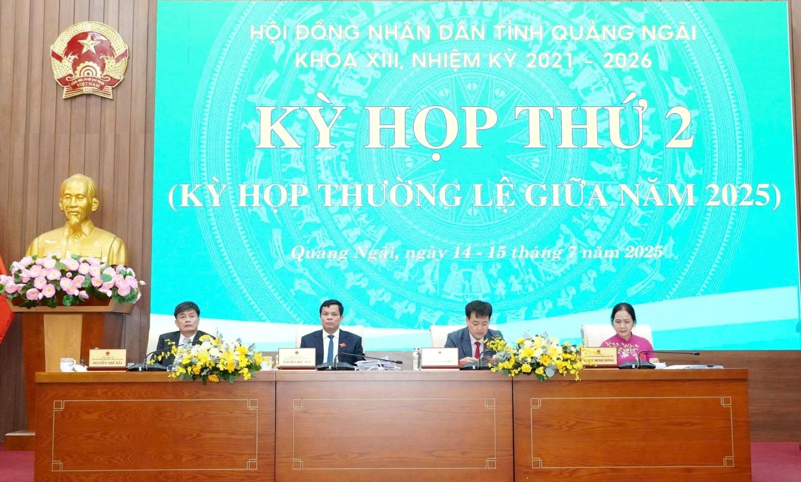 Kỳ họp thứ 2, HĐND tỉnh Quảng Ngãi khóa XIII, nhiệm kỳ 2021 – 2026. (Ảnh: 