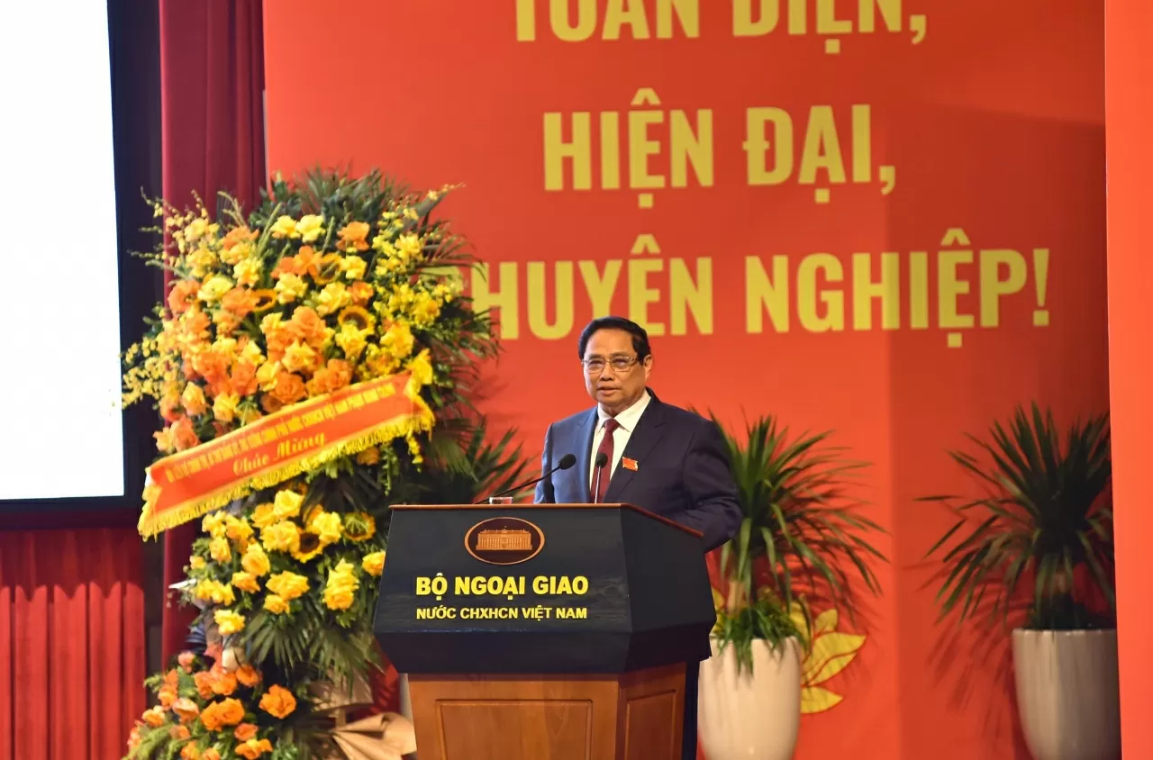 Thủ tướng Chính phủ Phạm Minh Chính phát biểu chỉ đạo tại Đại hội. (Ảnh: Quang Hòa)