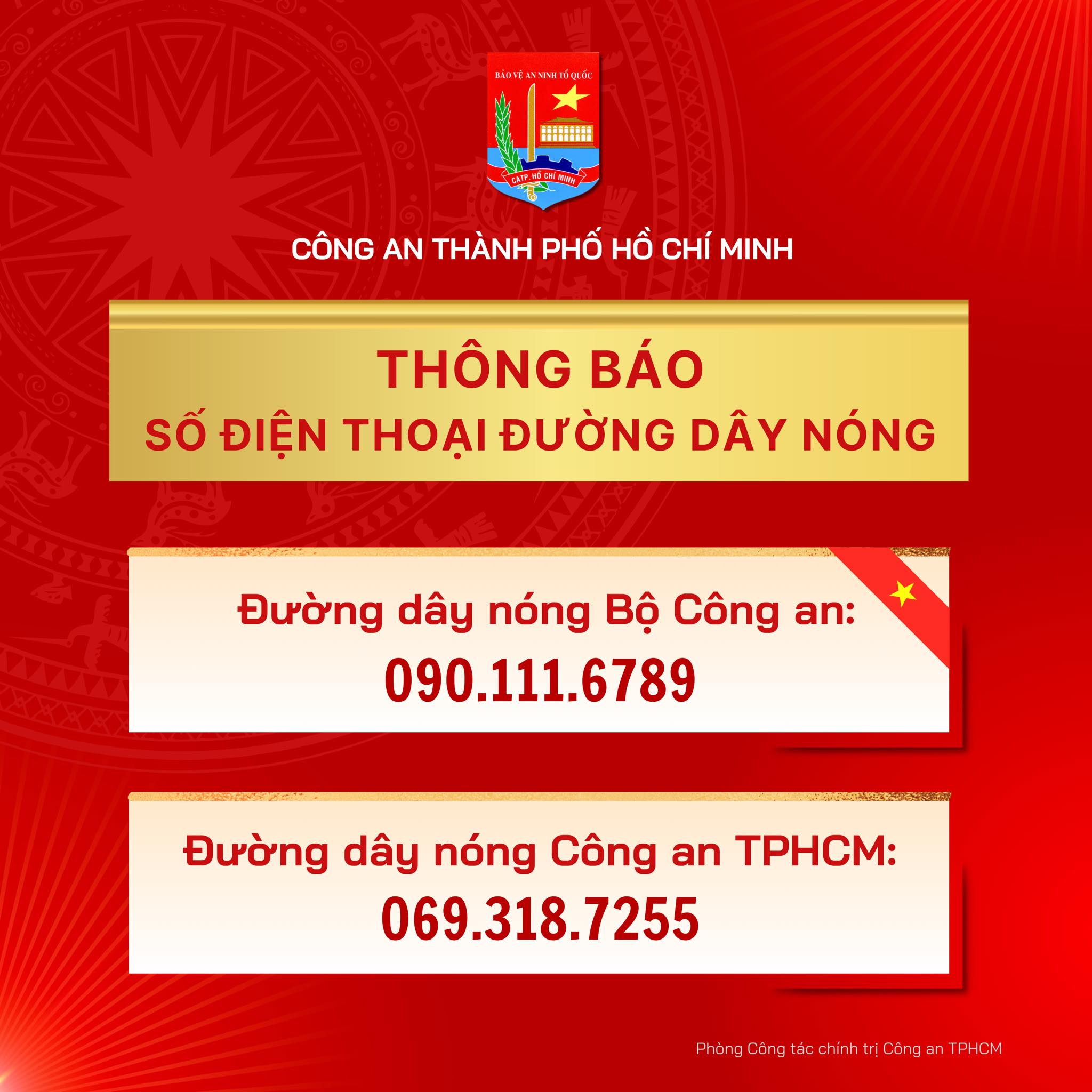Công an TP.HCM công bố đường dây nóng tiếp nhận phản ánh tiêu cực, hành chính- Ảnh 1.