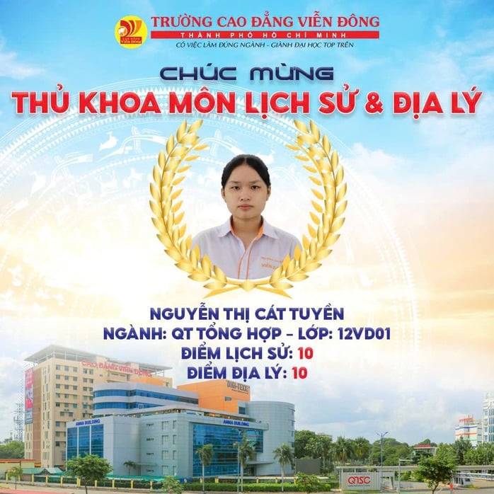 Một trường cao đẳng ở TP HCM có tỉ lệ tốt nghiệp THPT đạt 100%, 