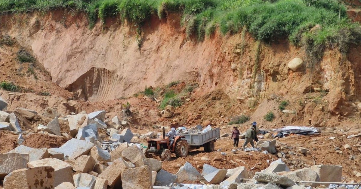 Xã Đinh Trang Thượng xử lý nghiêm hầm khai thác đá không phép