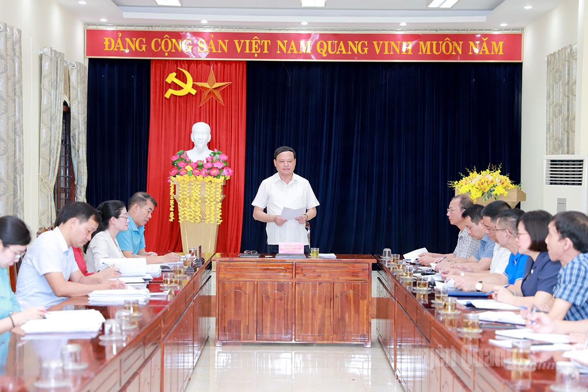 Deputy Secretary of the Party Committee, Vice Chairman of the Provincial People's Committee Nguyen Manh Tuan chaired the meeting.