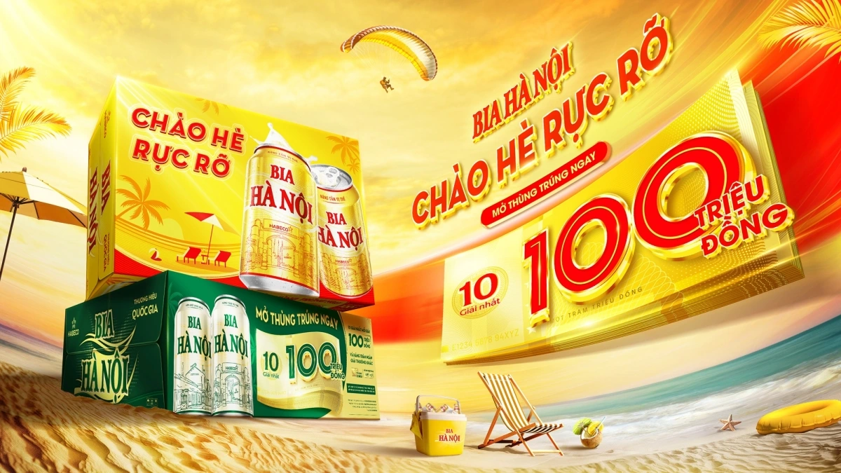 ឈ្នះ 100 លានដុងជាមួយកម្មវិធីផ្សព្វផ្សាយ "សូមស្វាគមន៍រដូវក្តៅដ៏ត្រចះត្រចង់" ជាមួយស្រាបៀរហាណូយ