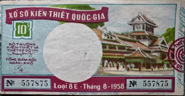 Độc lạ những tờ vé số kiến thiết xưa  - Ảnh 4.