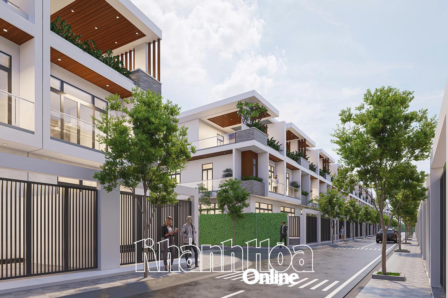 Phối cảnh nhà mẫu trong Khu dân cư Tân Hội.