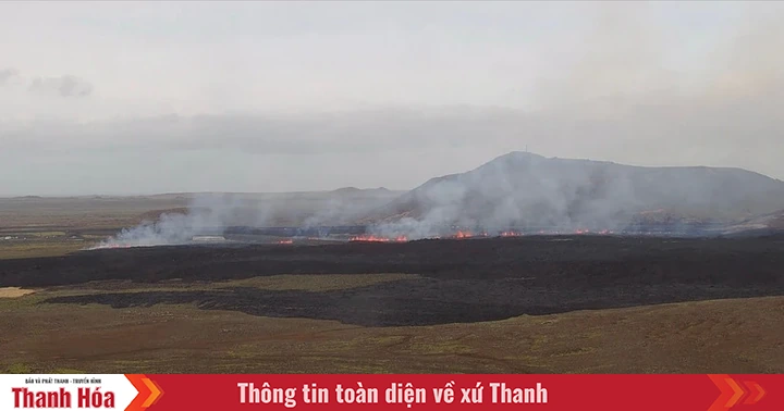Núi lửa ở gần thủ đô của Iceland phun trào trở lại