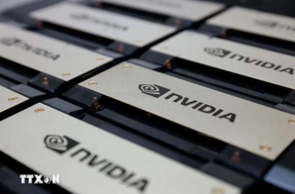 Логотип корпорации Nvidia. Фото: REUTERS/TTXVN