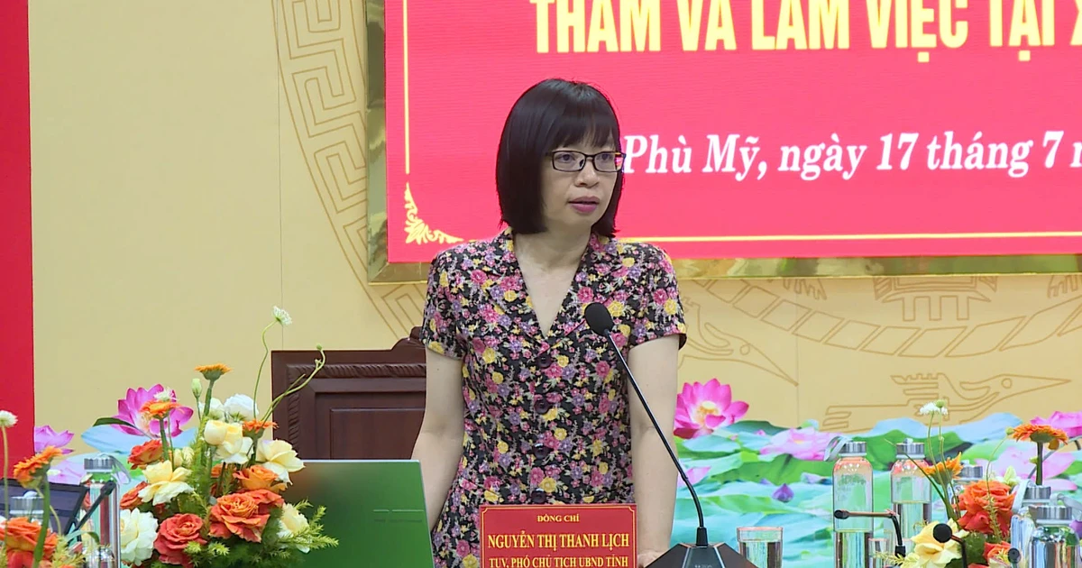 Die stellvertretende Vorsitzende des Volkskomitees der Provinz, Nguyen Thi Thanh Lich, arbeitet in der Gemeinde Phu My