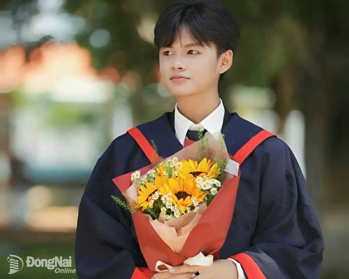 Nguyen Quoc Thai, valedictorian of the 2025 High School Graduation Exam in Dong Nai province.